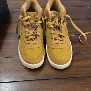 Nike Kids court borough Mid Sneakers -“Yellow wheat”
